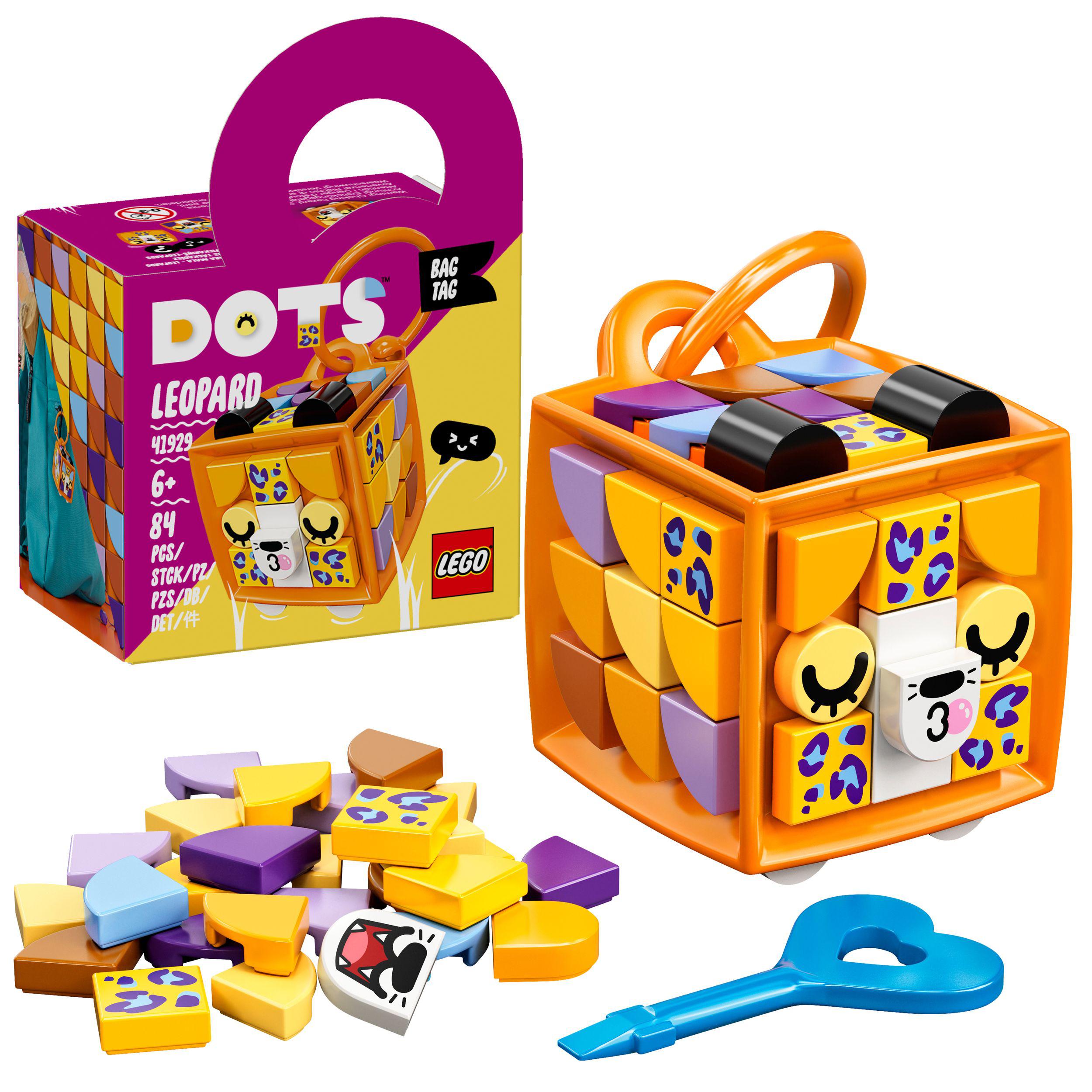 LEGO® DOTS Bag Tag Leopard Crafts Set for Kids 41929