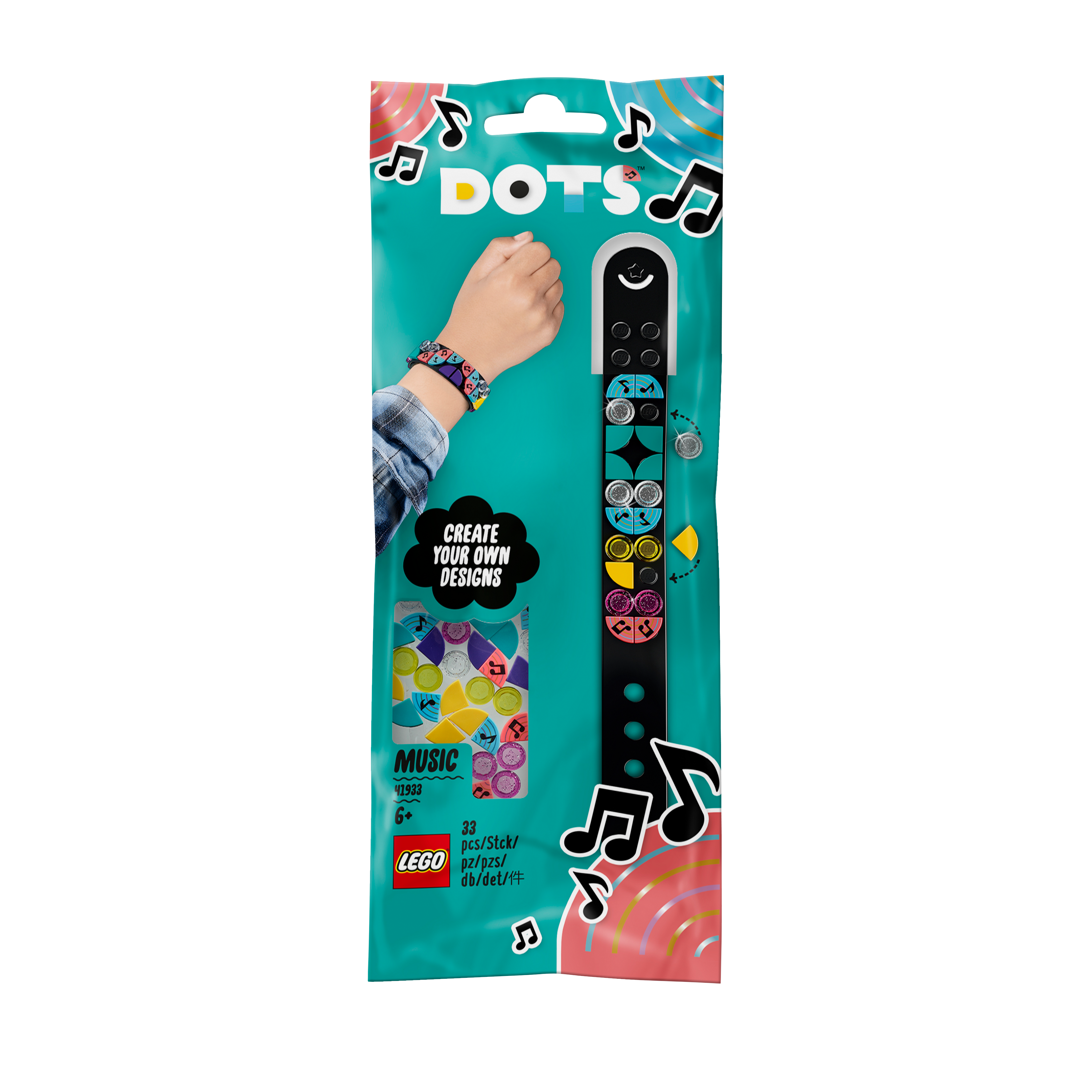 LEGO® DOTS Music Bracelet Craft Set for Kids 41933