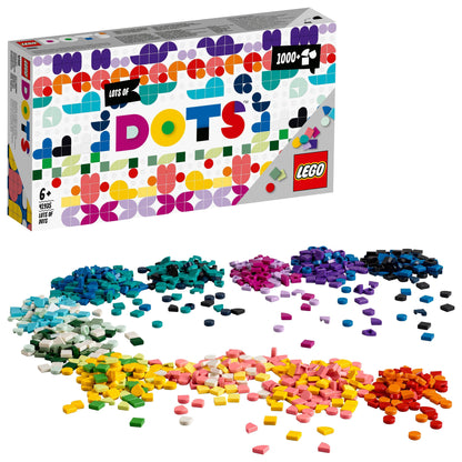 LEGO DOTS Lots of DOTS tile beads craft set 41935 with 1000 colorful tiles for creative design fun.