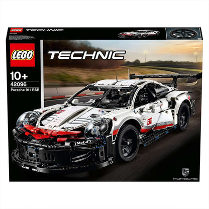 LEGO Technic Porsche 911 RSR model set 42096 featuring realistic details like independent suspension and a boxer engine.