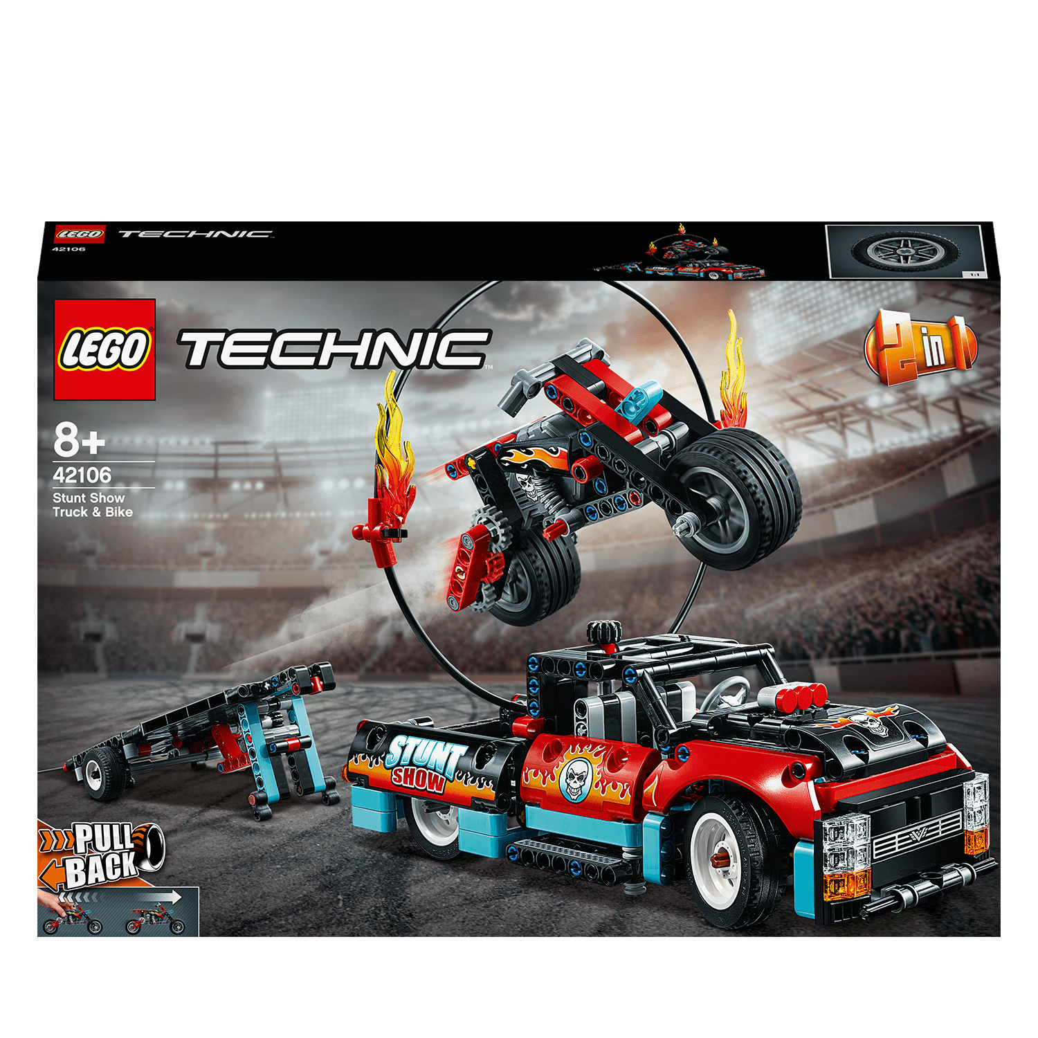 LEGO® Technic Stunt Show Truck & Bike Toy 42106