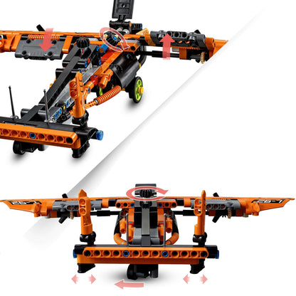 LEGO® Technic Rescue Hovercraft Model Toy 42120 showing hovercraft features and design with rotating propeller.
