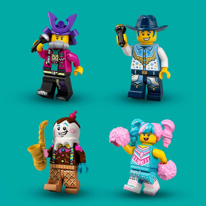 LEGO VIDIYO Bandmates Minifigures set 43101 showcasing four colorful characters ready for music video creation.