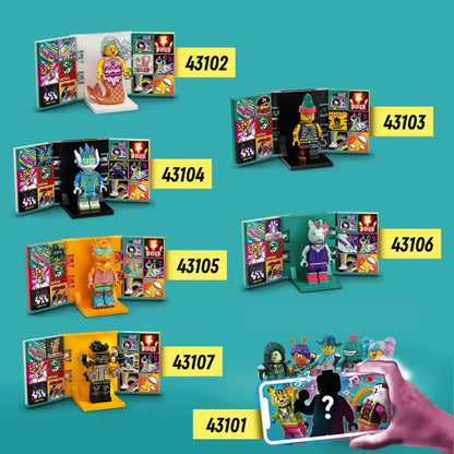 LEGO® VIDIYO Bandmates Minifigures Set 43101 showcasing various characters for music video-making fun.