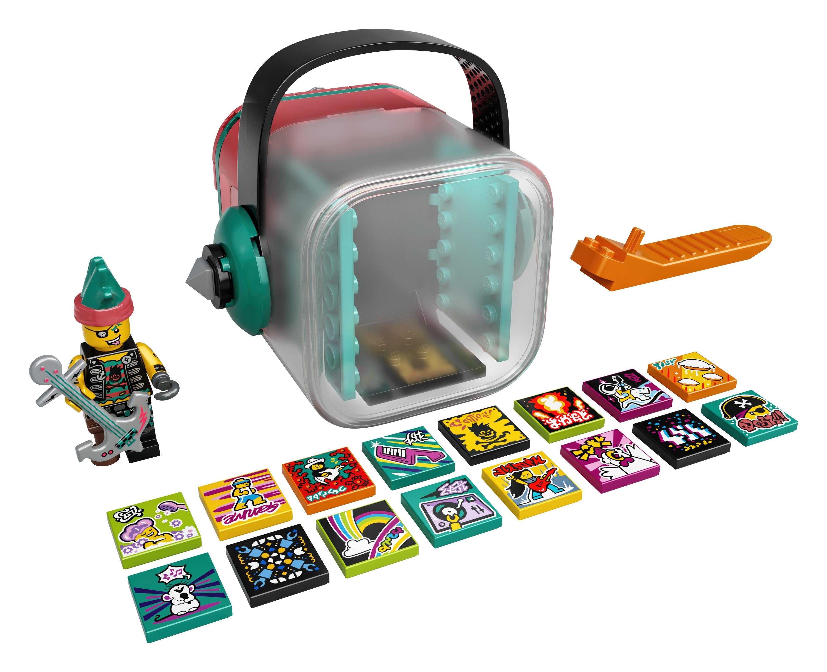 LEGO VIDIYO Punk Pirate BeatBox set with figurine, music tiles, and accessories for creative music video production.