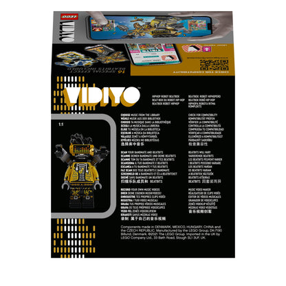 LEGO VIDIYO HipHop Robot BeatBox set 43107 back packaging showcasing features and app integration for kids music videos.