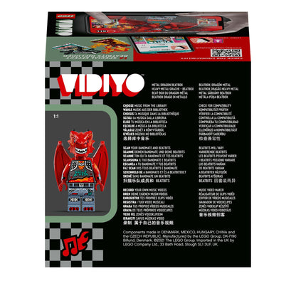 LEGO VIDIYO Metal Dragon BeatBox AR Music Set 43109 packaging with character and features listed.