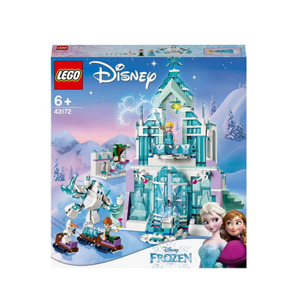 LEGO Disney Frozen Elsa's Magical Ice Palace 43172 set showcasing colorful pieces and enchanting characters for imaginative play.