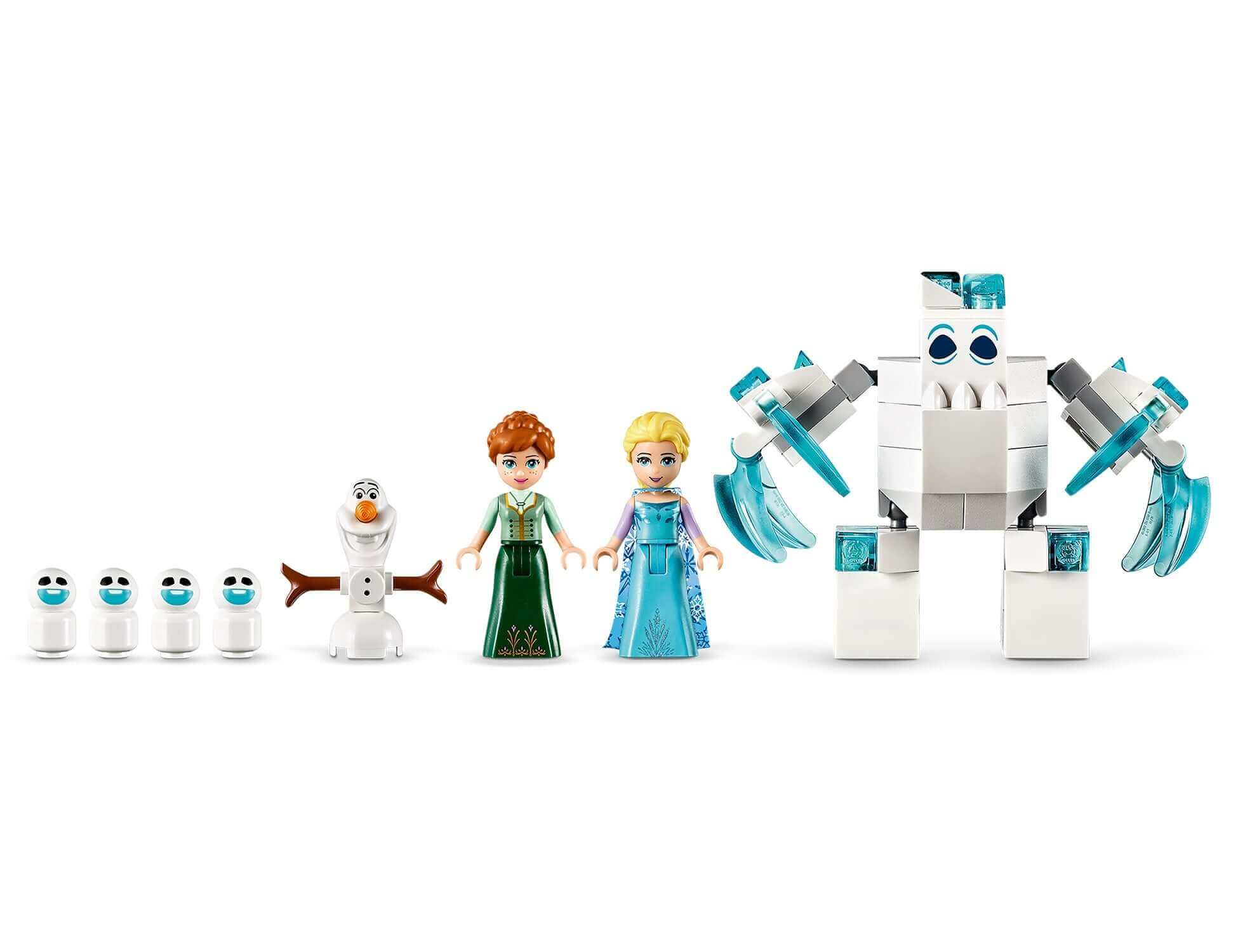 LEGO® Disney Frozen set featuring Elsa, Anna, Olaf, and a snow monster for imaginative play.