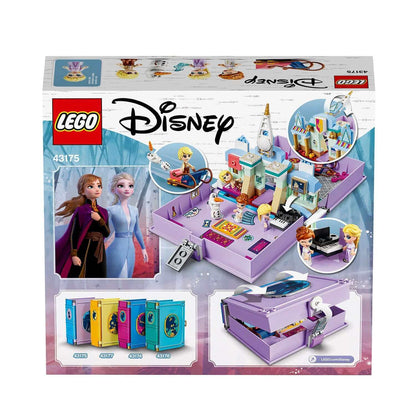 LEGO Disney Frozen II Anna and Elsa’s Storybook 43175 set featuring micro-dolls and Arendelle castle scene.