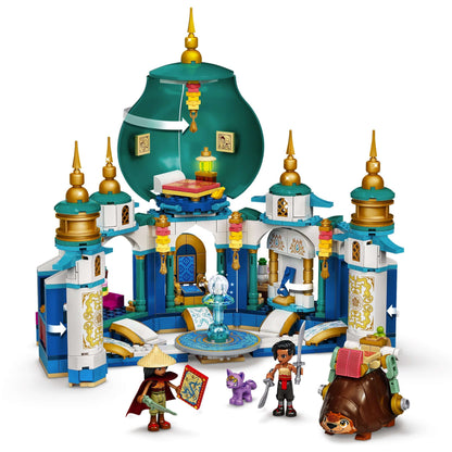 LEGO® Disney Raya and the Heart Palace Playset 43181 featuring minidolls and Tuk Tuk figures in an enchanting palace.