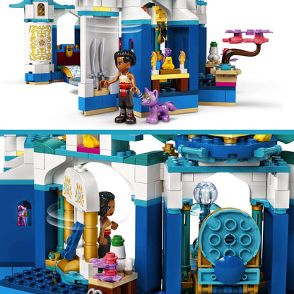 LEGO Disney Raya Heart Palace Playset 43181 with minidolls and Tuk Tuk figures, colorful design and accessories.