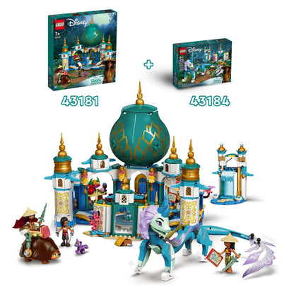 LEGO® Disney Raya and the Heart Palace Playset 43181 with minidolls and figures for a magical building experience.