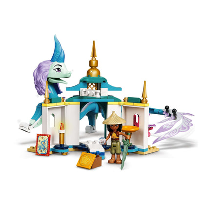 LEGO Disney Raya and Sisu Dragon Playset 43184 featuring Raya mini-doll and Sisu Dragon figure in imaginative build.