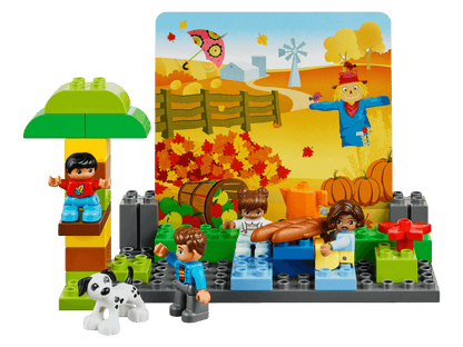 LEGO Education StoryTales set featuring children building stories, promoting creativity and role play.