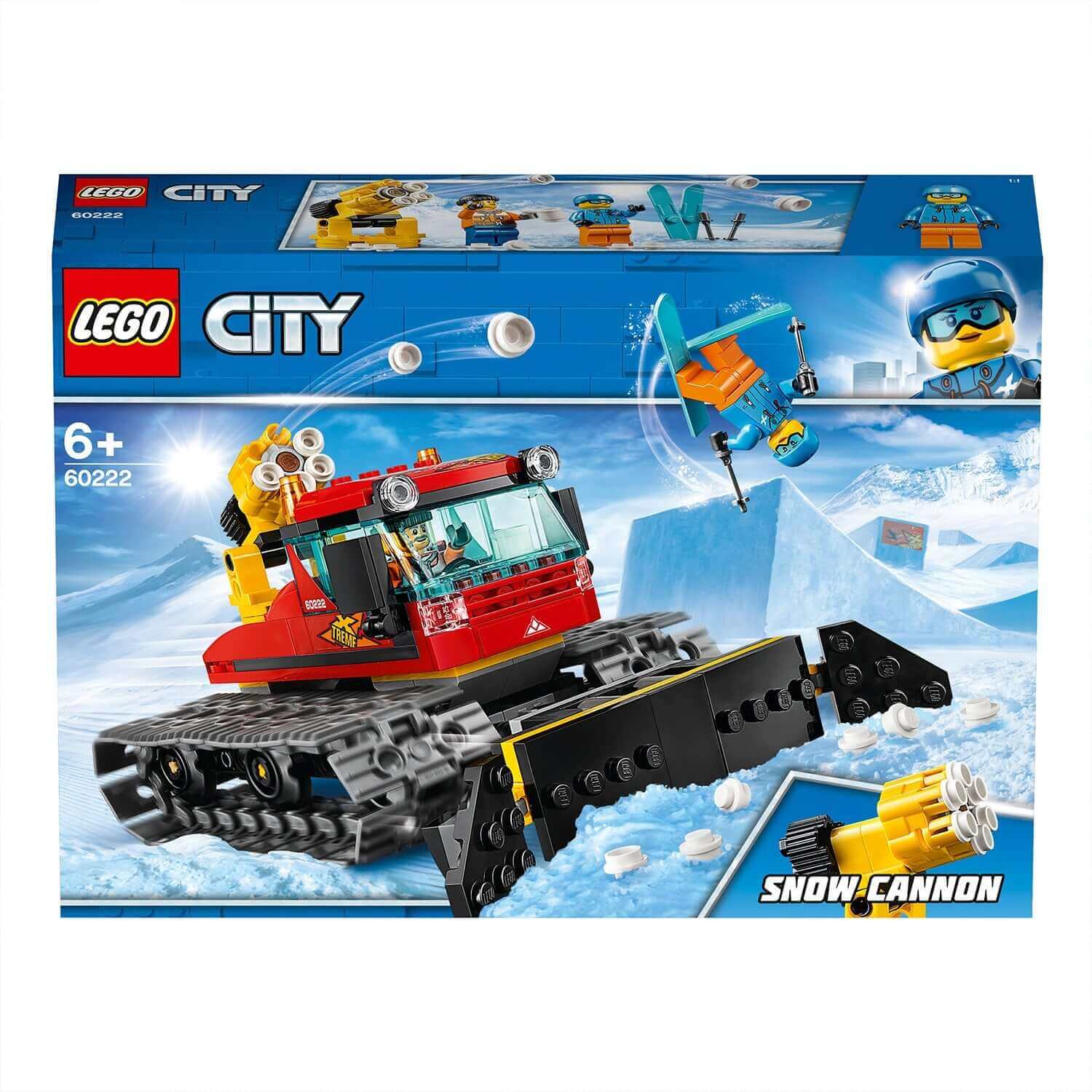 LEGO City Snow Groomer with Plough Toy 60222, ideal for creative winter adventures and fun snow activities.