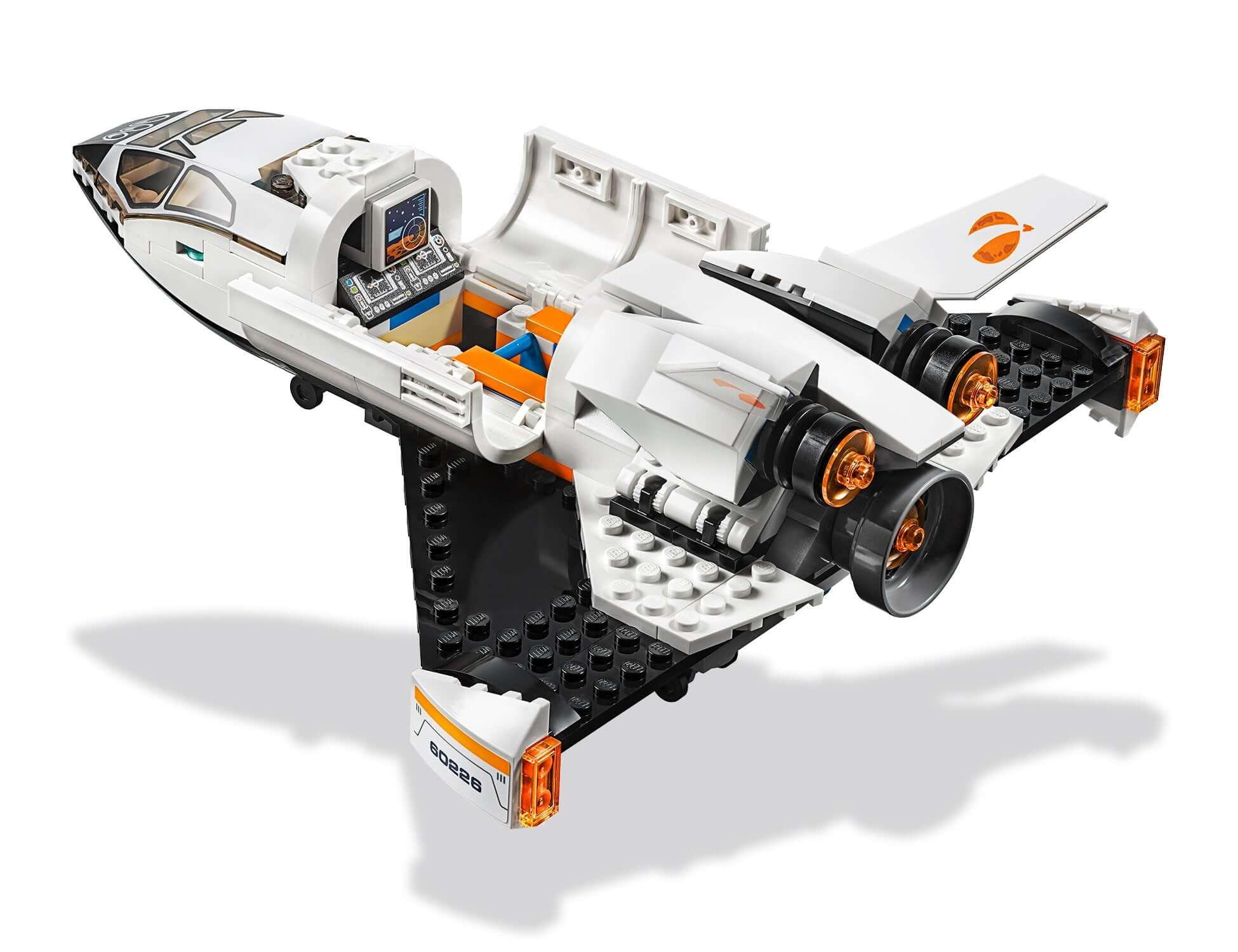 LEGO City Mars Research Shuttle 60226 with rocket drone and rover, perfect for young space adventurers.