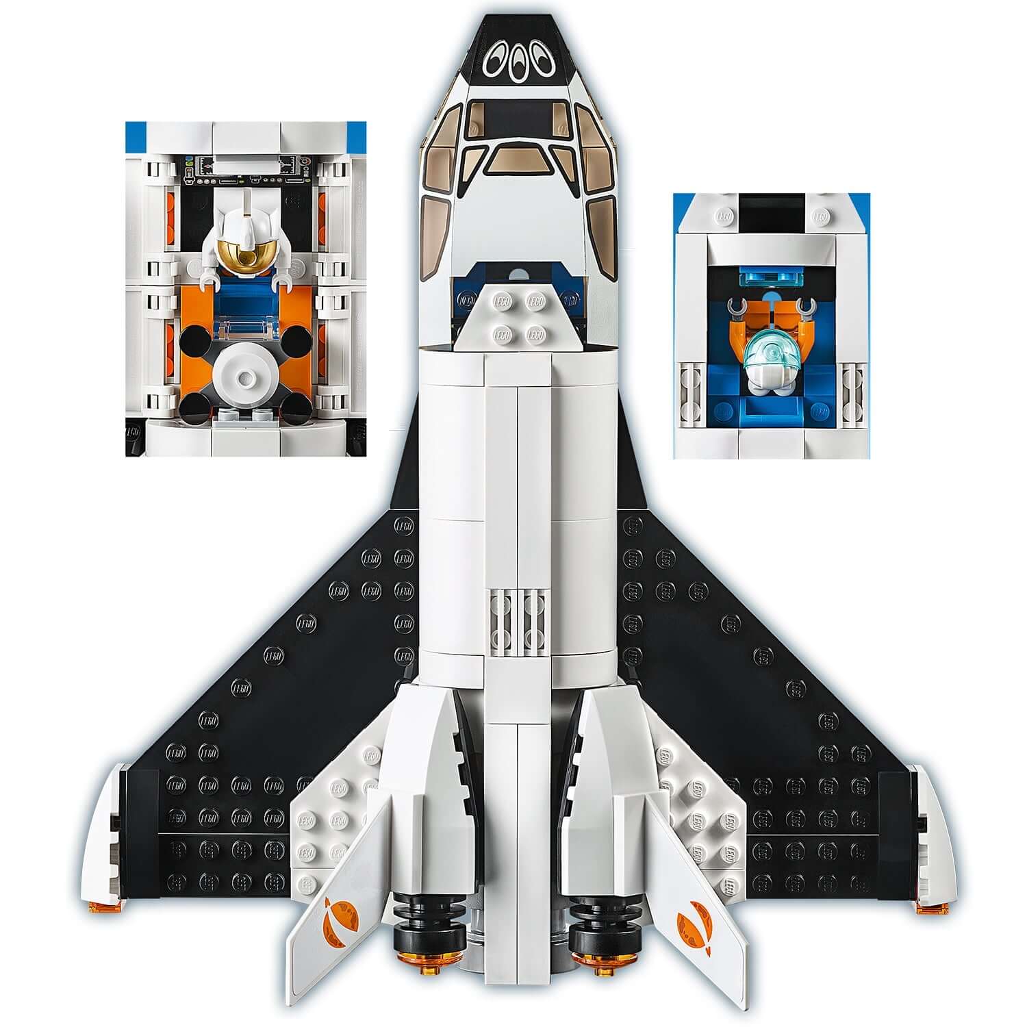 LEGO® City Mars Research Shuttle 60226 with astronauts and removable cockpit details for space exploration play.