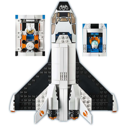 LEGO® City Mars Research Shuttle 60226 with astronauts and removable cockpit details for space exploration play.
