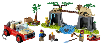 LEGO® City Wildlife Rescue Off Roader Car Toy 60301 with animals, characters, and a rescue scene for kids' adventures.