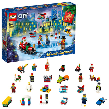 LEGO City Advent Calendar featuring 24 mini-builds and characters for kids to enjoy during the holiday season.