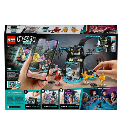 LEGO® Hidden Side Set 70427 featuring AR toy for interactive ghost hunting play experience.
