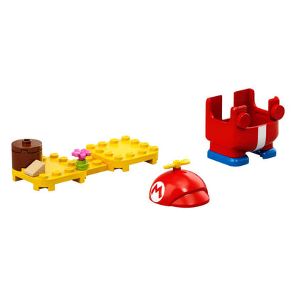 LEGO® Super Mario™ Propeller Mario Power-Up Pack with cap, platform, and item for interactive gameplay.
