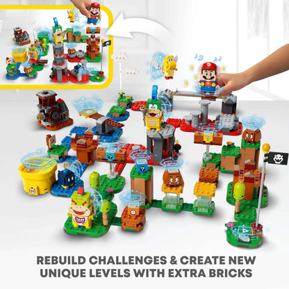 LEGO® Super Mario Master Adventure Maker Set 71380 with creative levels, characters, and challenges for kids.