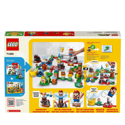 LEGO® Super Mario Master Adventure Maker Set 71380 with interactive bricks to create unique game levels for kids.