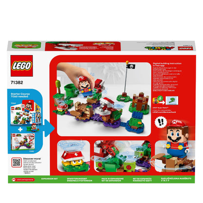 LEGO® Super Mario Piranha Plant Expansion Set 71382, featuring interactive gameplay in the Soda Jungle challenge.