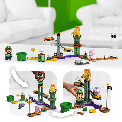 LEGO® Super Mario Luigi Starter Course set 71387 with Luigi figure, interactive play elements, and fun challenges for kids.