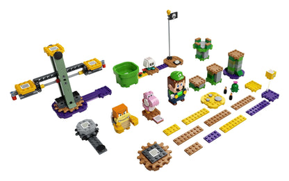 LEGO® Super Mario Luigi Starter Course Toy 71387 set with interactive figure and accessories for creative play.