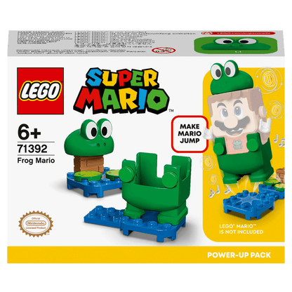 LEGO Super Mario Frog Mario Power-Up Pack 71392 features Frog Mario and accessories for interactive play.