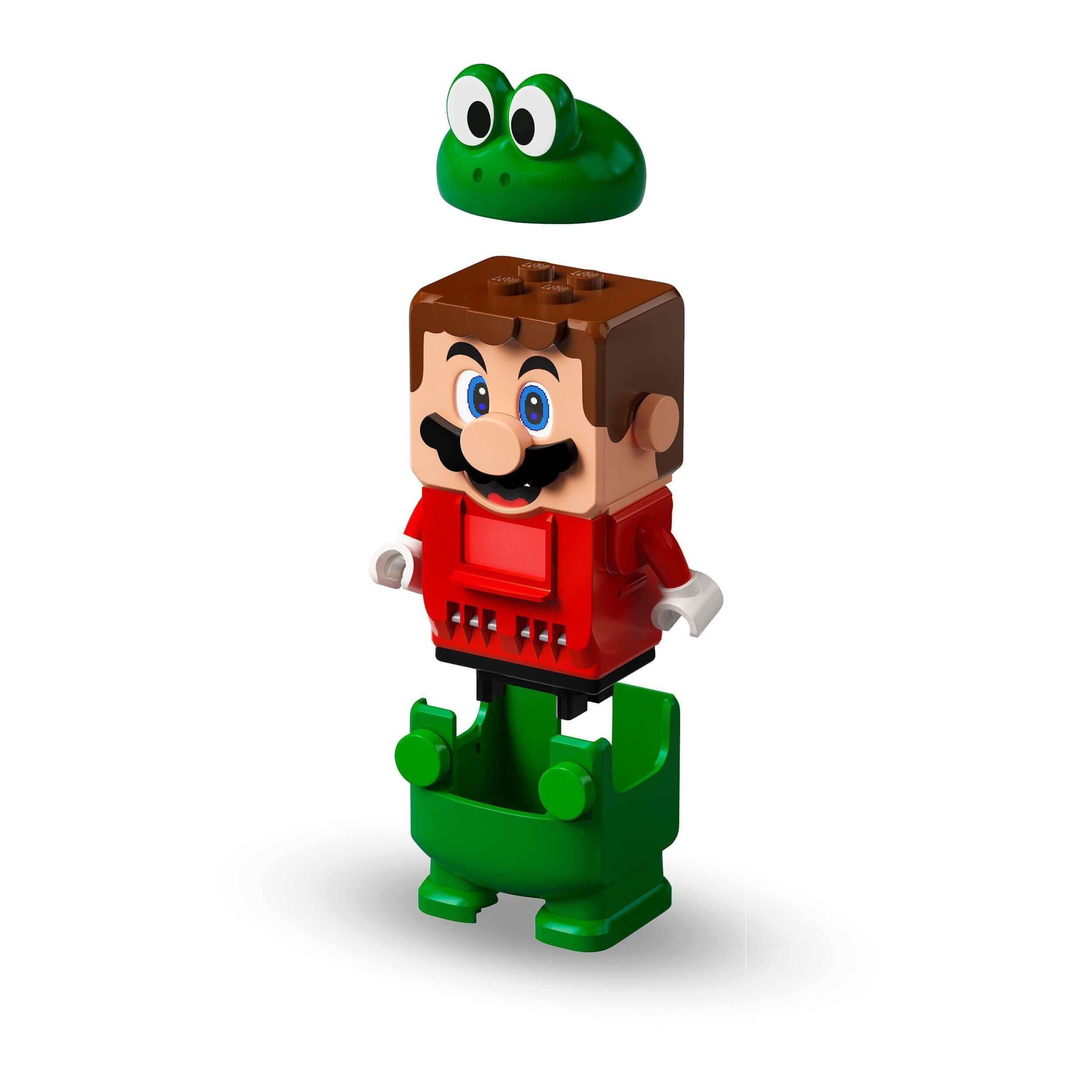 LEGO Super Mario Frog Mario Power-Up Pack Toy 71392 with frog suit and interactive features for kids.