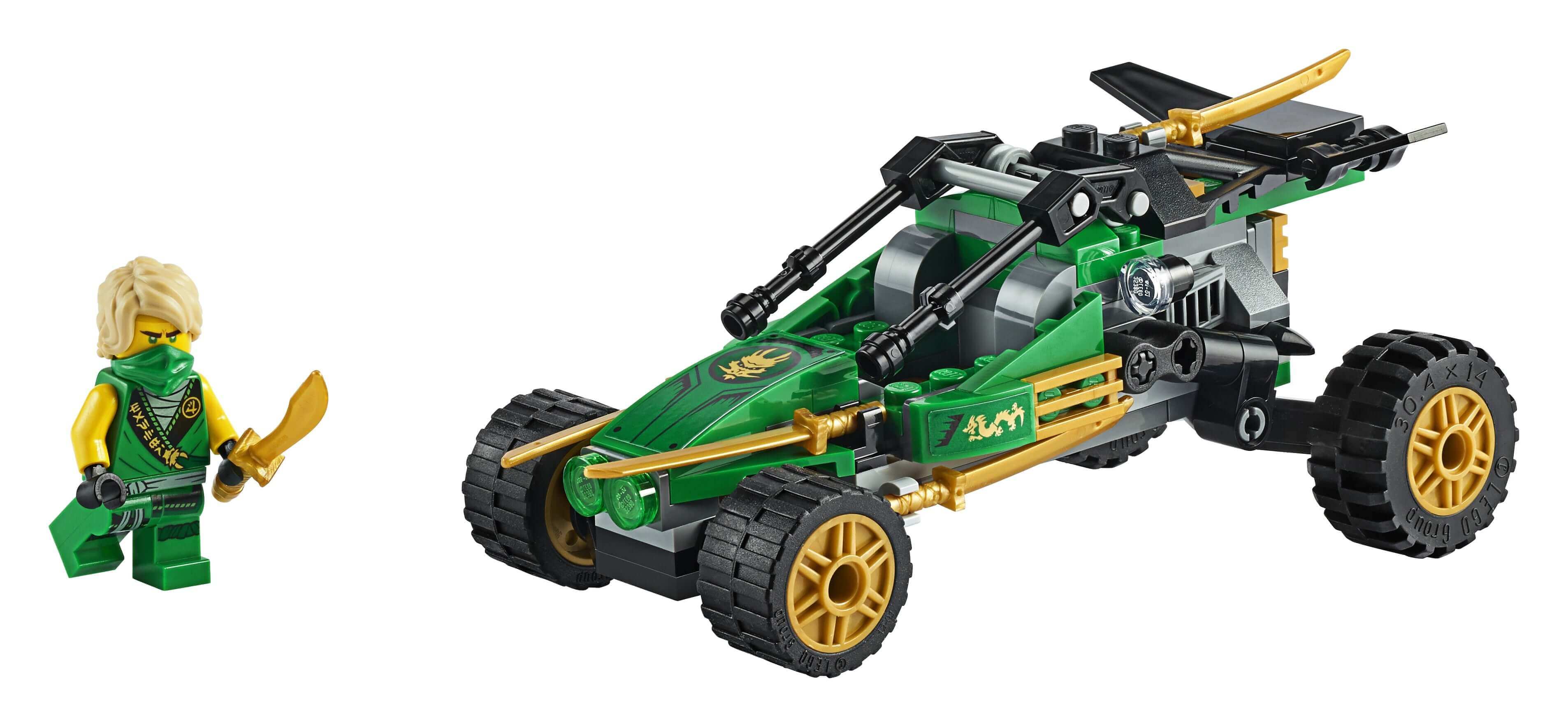 LEGO NINJAGO Legacy Jungle Raider Set 71700 featuring Lloyd and his battle buggy for kids' imaginative play.