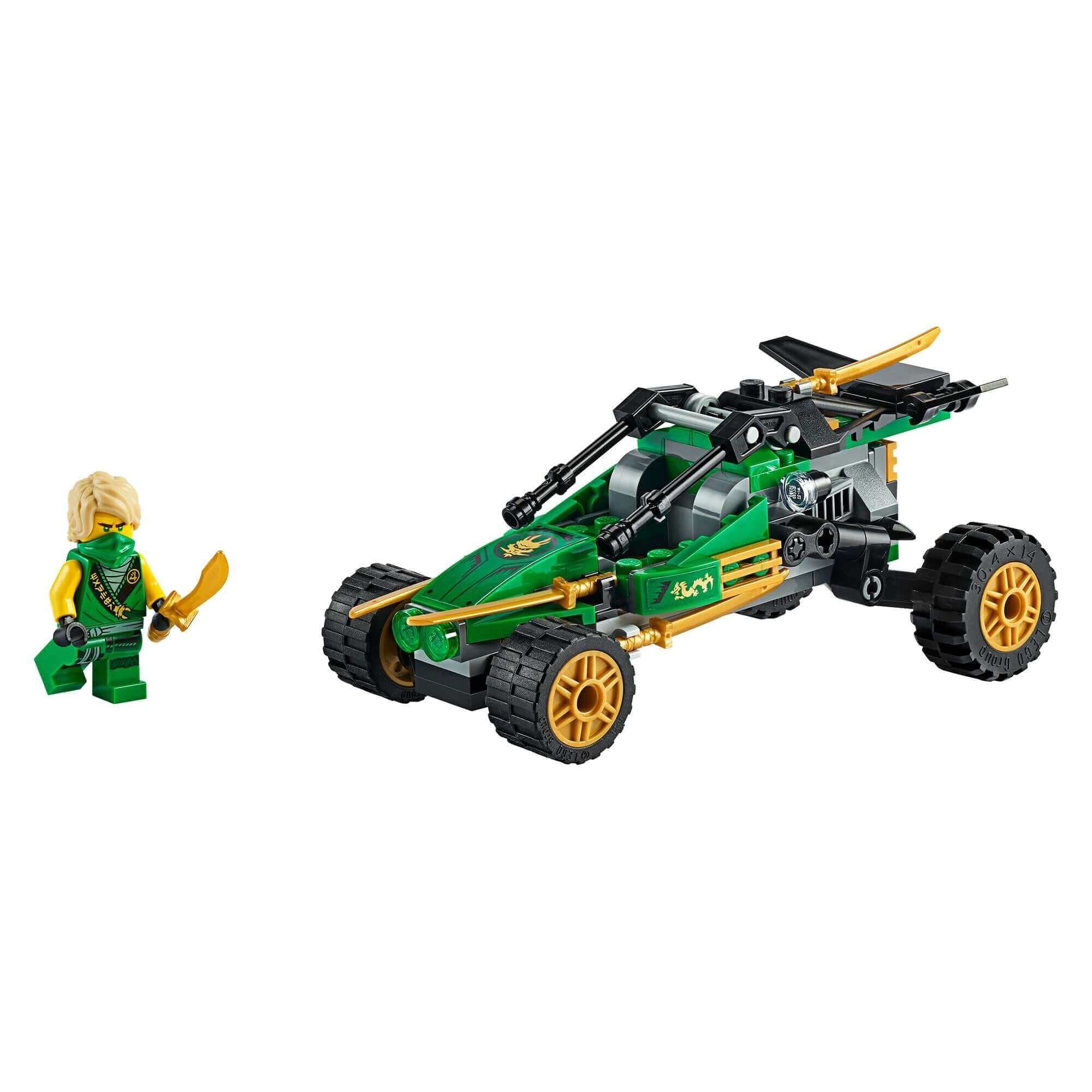LEGO NINJAGO Legacy Jungle Raider Set 71700 featuring Lloyd minifigure and buggy for imaginative play.