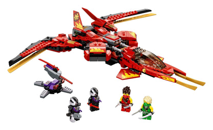 LEGO NINJAGO Legacy Kai Fighter Toy Jet 71704 with Kai and Lloyd minifigures for thrilling play.