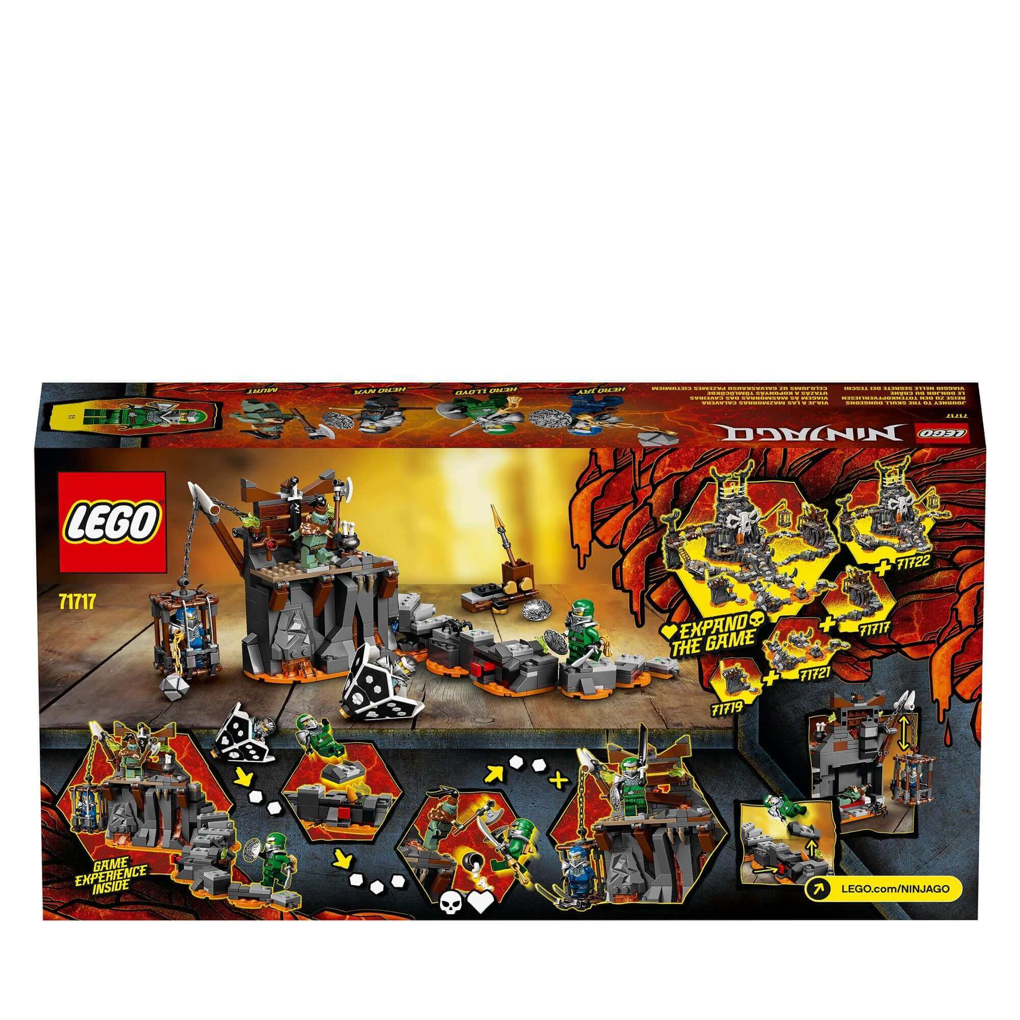 LEGO NINJAGO Journey to the Skull Dungeons Set 71717, featuring thrilling gameplay and ninja rescue action.