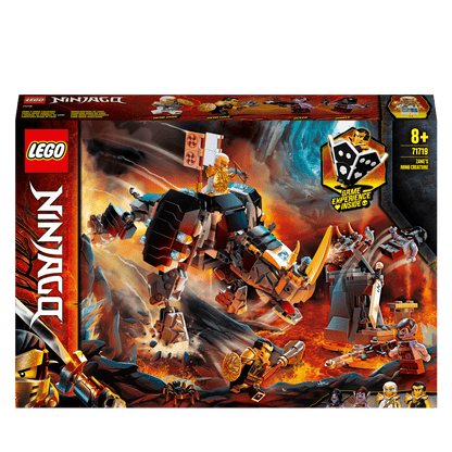 LEGO NINJAGO Zane's Mino Creature 2in1 Set 71719, featuring Cole, Zane, and Geckles in Shintaro dungeon battles.