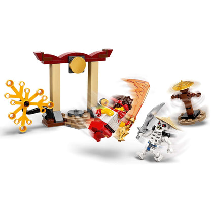 LEGO® NINJAGO Epic Battle Set featuring Kai and Skulkin in action, perfect for staging exciting ninja battles.