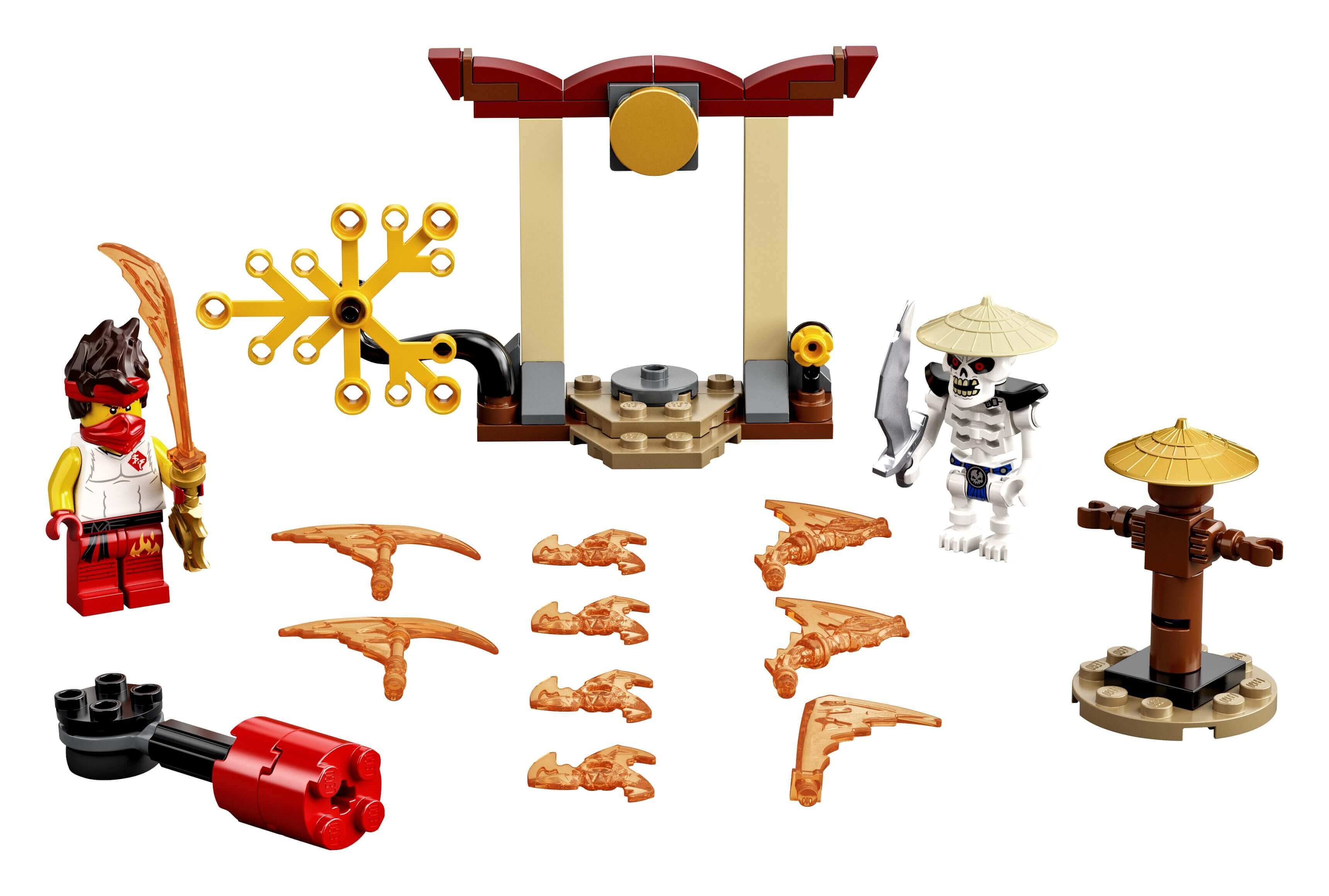 LEGO NINJAGO Epic Battle Set featuring Kai, Skulkin, and action accessories for imaginative play.