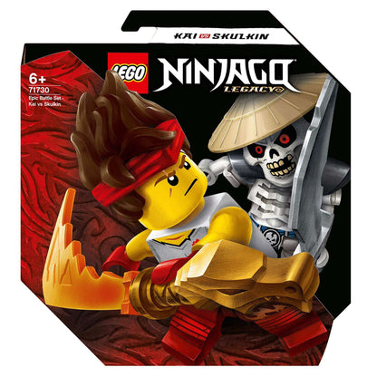 LEGO NINJAGO Epic Battle Set with Kai and Skulkin, featuring action-packed ninja play and adventure.