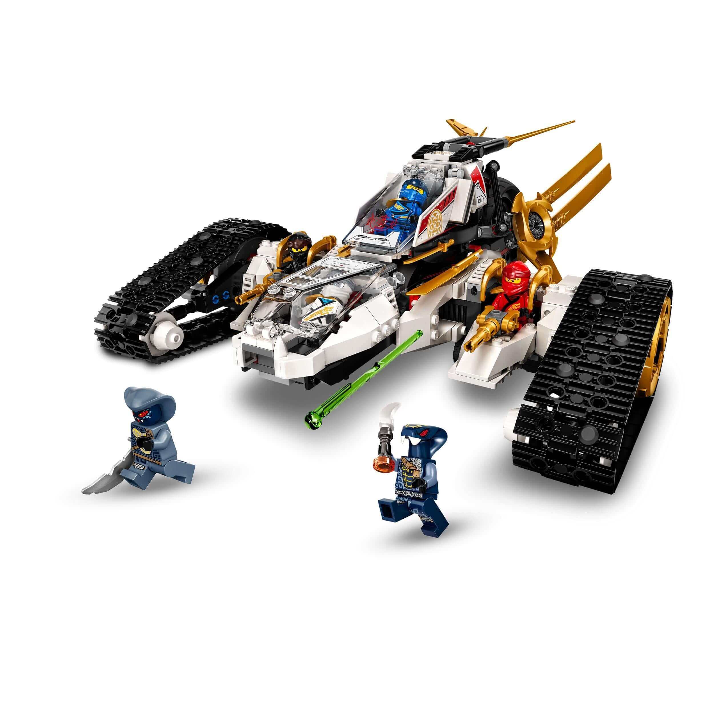 LEGO NINJAGO Legacy Ultra Sonic Raider set 71739 with vehicles and mini-figures for kids' imaginative play.