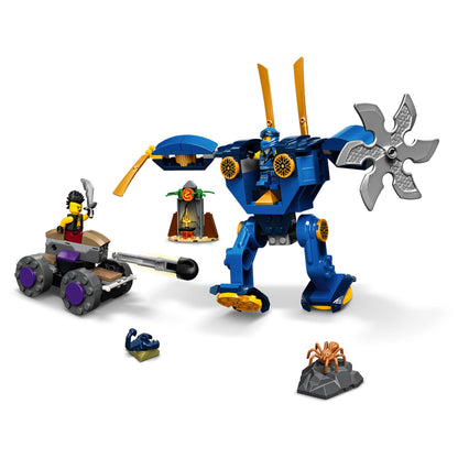 LEGO NINJAGO Legacy Jay's Electro Mech Toy 71740 with mech, vehicle, and minifigures for creative play.