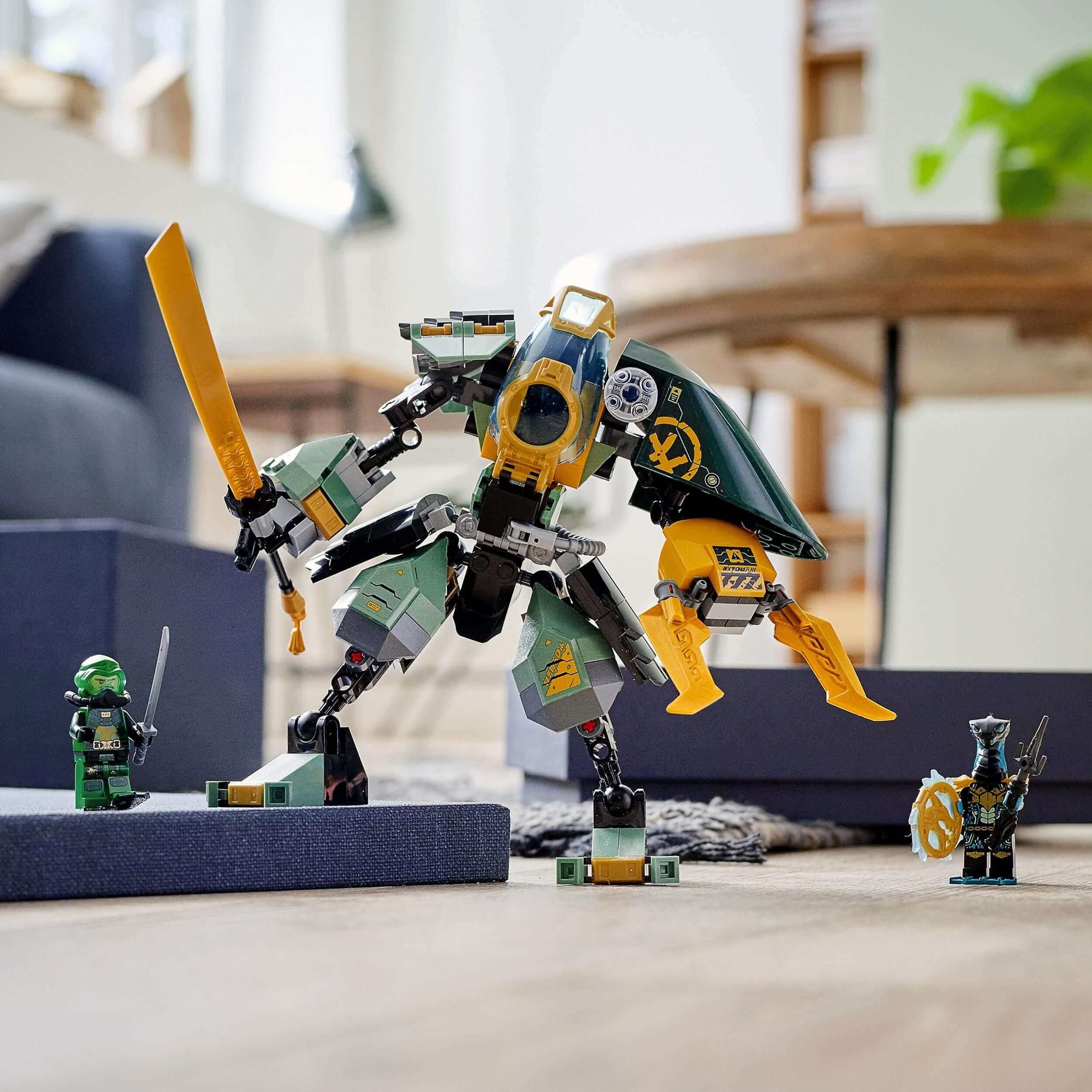 LEGO NINJAGO Lloyd’s Hydro Mech set 71750 with minifigures for underwater NINJAGO action play.