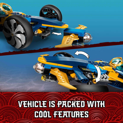 LEGO NINJAGO Ninja Sub Speeder Car Toy 71752 with cool features and 2-in-1 amphibious design for imaginative play.