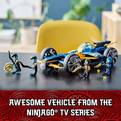 LEGO NINJAGO Ninja Sub Speeder Car Toy 71752 with minifigures showcasing adventures from the Ninjago TV series.