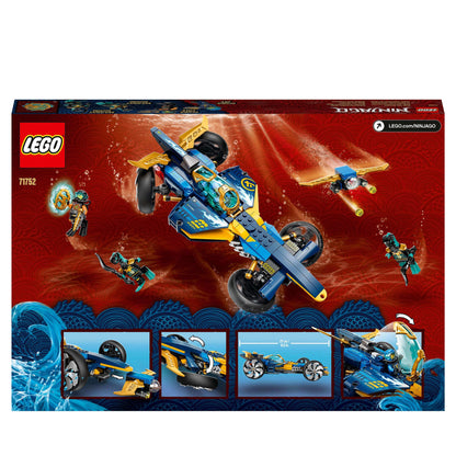LEGO NINJAGO Ninja Sub Speeder 71752 car toy with minifigures in an action-packed underwater setting.