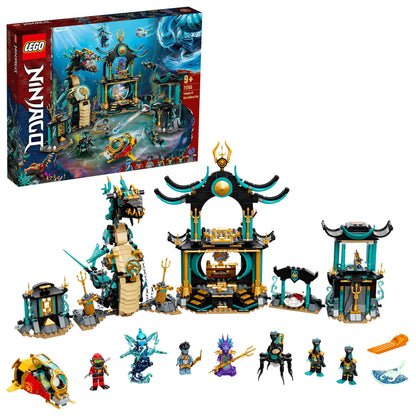 LEGO NINJAGO Temple of the Endless Sea Set 71755 with 7 minifigures and detailed underwater design.