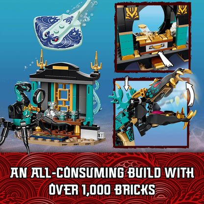 LEGO NINJAGO Temple of the Endless Sea Set 71755 with detailed underwater scene and features, including over 1,000 bricks.